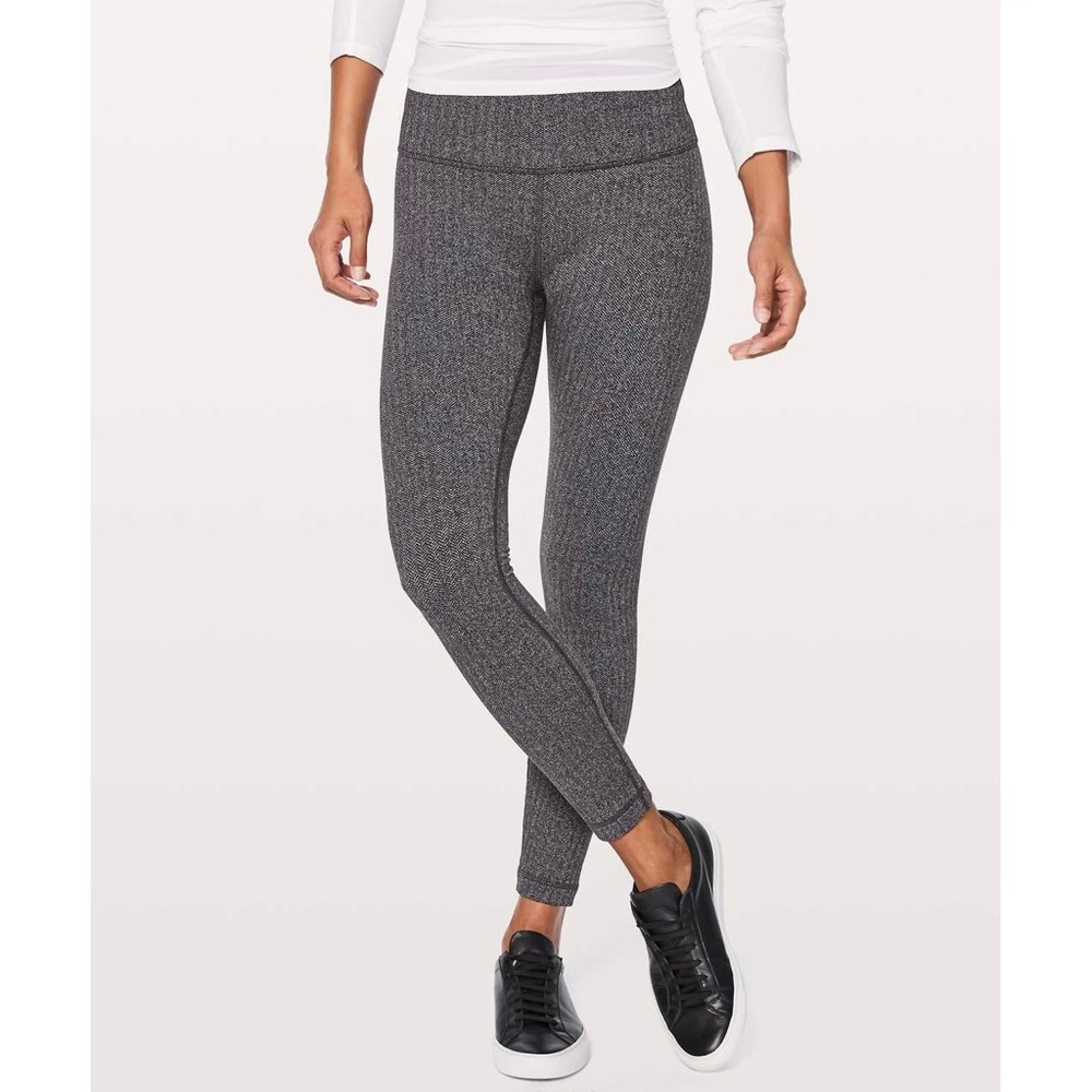 Lululemon Wunder Under Hi-Rise 7/8 Tight 25" Leggings in Herringbone - Size 8 - Picture 5 of 6